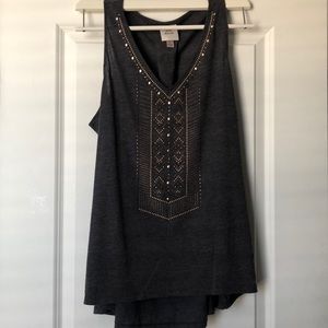Embellished sleeveless summer top!